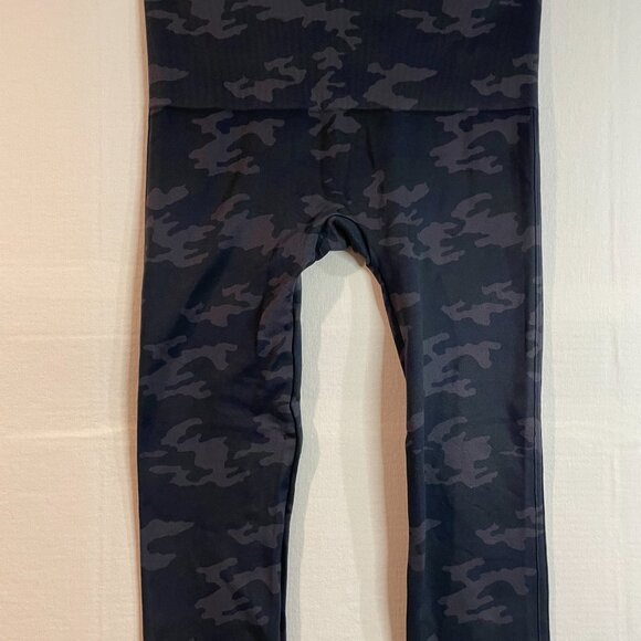 SPANX Women's Look at Me Now Full Length Leggings, Heather Camo, Grey, Print, 1X - Picture 10 of 11